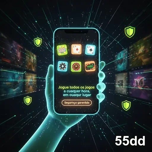 Celular exibindo plataforma de casino móvel confiável 55dd